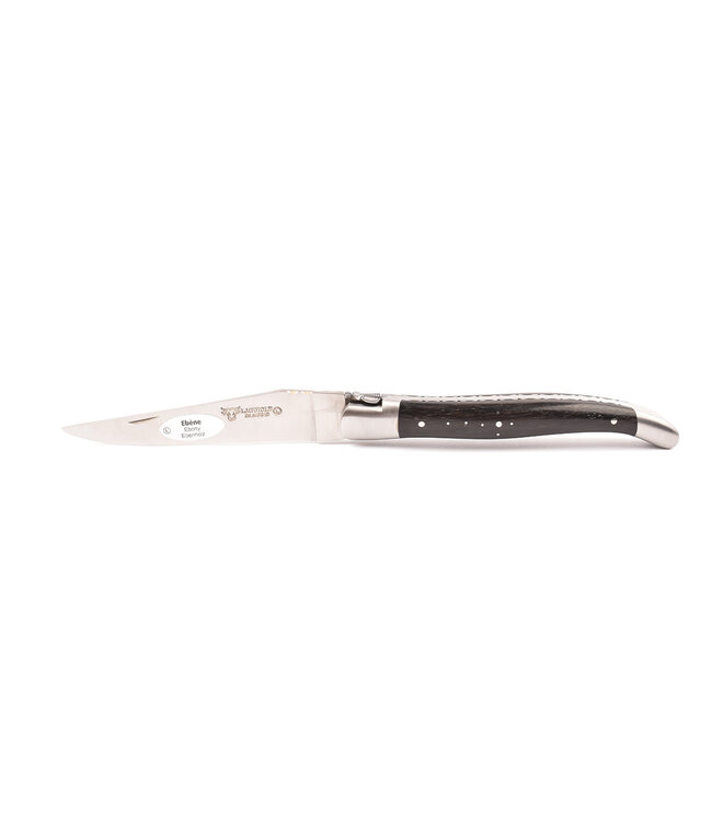 Laguiole en Aubrac 12cm ebbenhout - guêpe - platines guillochées - mat