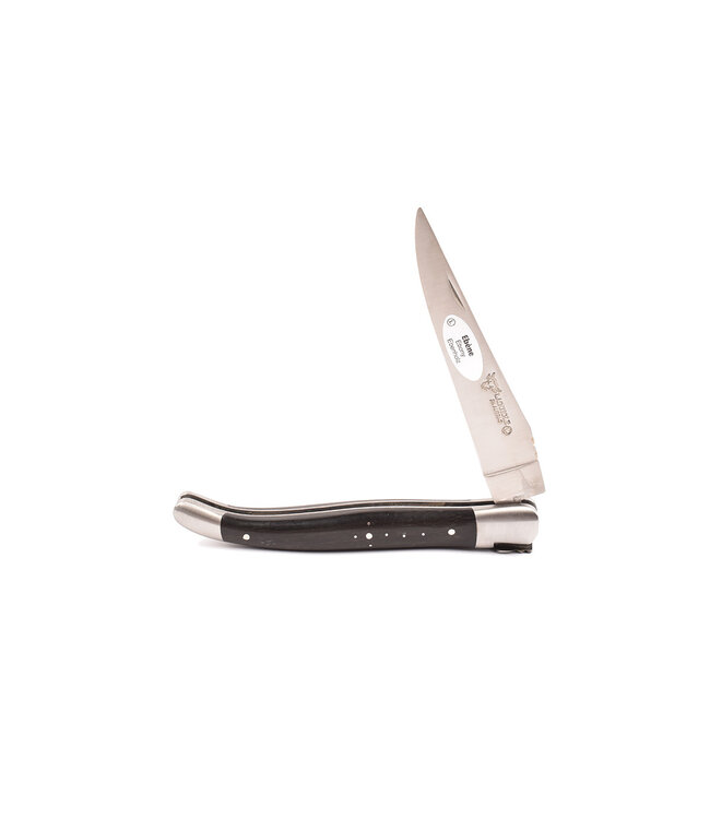 Laguiole en Aubrac 12cm ebben - guêpe - platines guillochées - mat