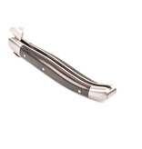 Laguiole en Aubrac 12cm ebben - guêpe - platines guillochées - mat