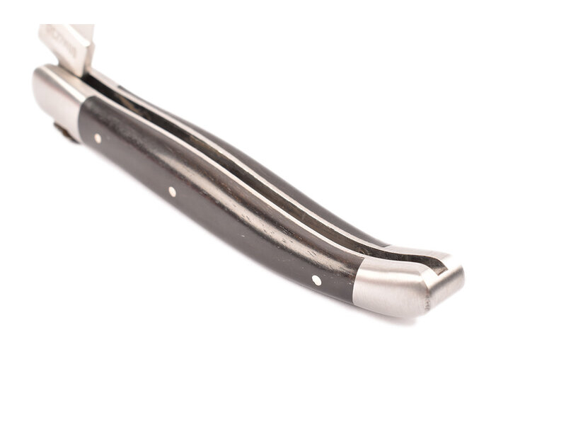 Laguiole en Aubrac 12cm ebben - guêpe - platines guillochées - mat