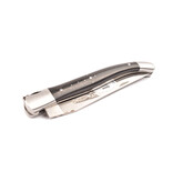 Laguiole en Aubrac 12cm ebben - guêpe - platines guillochées - mat