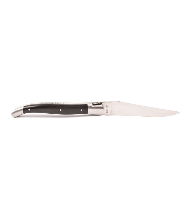 Laguiole en Aubrac 12cm ebbenhout - guêpe - platines guillochées - mat