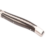 Laguiole en Aubrac 12cm ebben - guêpe - platines guillochées - mat