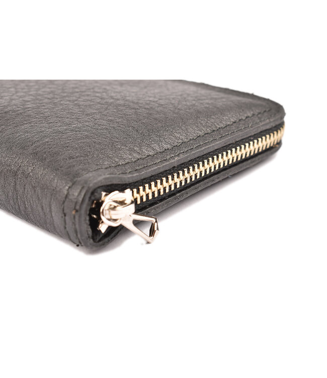 Dreiturm 7-delig etui met nageltang en 2 scharen - zwart kalfsleder (soepel)