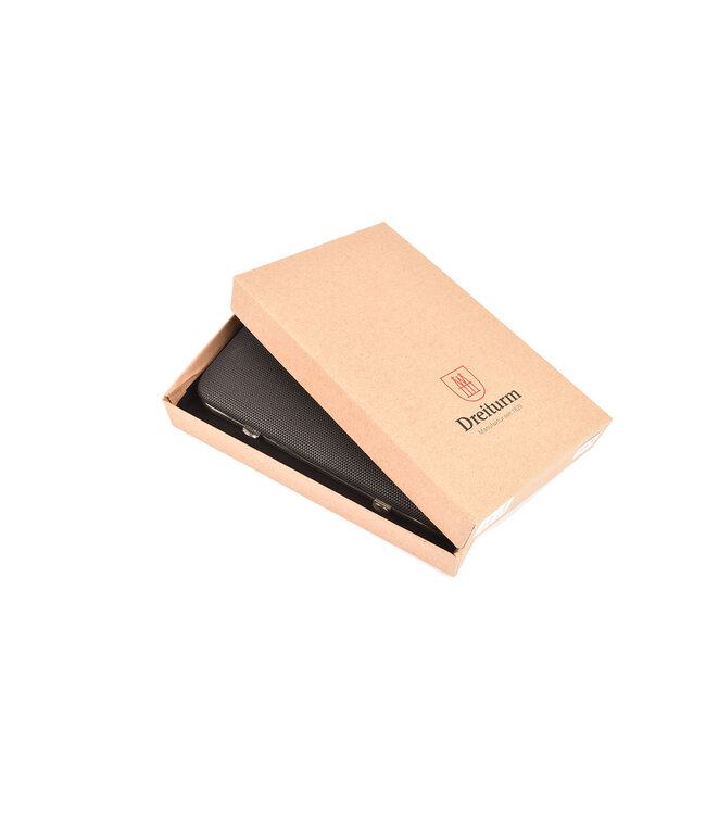 Dreiturm 7-delig etui (hardcase) met nageltang en 2 scharen - Black Tex kunststof