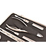 Dreiturm 7-delig etui (hardcase) met nageltang en 2 scharen - Black Tex kunststof
