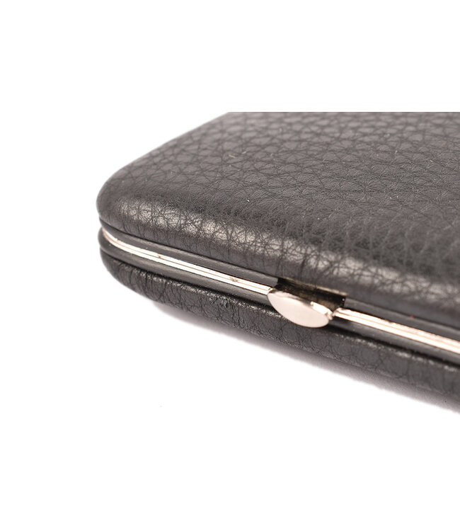 Dreiturm 7-delig etui met nageltang en 2 scharen - zwart kalfsleder (hardcase)
