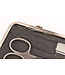 Dreiturm 7-delig etui (hardcase) met nageltang en 2 scharen - zwart kalfsleer