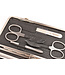 Dreiturm 7-delig etui met nageltang en 2 scharen - zwart kalfsleder (hardcase)