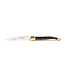 Laguiole en Aubrac 10cm geperste hoorn - messing eindstukken - glanzend