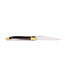Laguiole en Aubrac 10cm geperste hoorn - messing eindstukken - glanzend