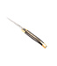 Laguiole en Aubrac 10cm geperste hoorn - messing eindstukken - glanzend