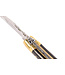 Laguiole en Aubrac 10cm geperste hoorn - messing eindstukken - glanzend