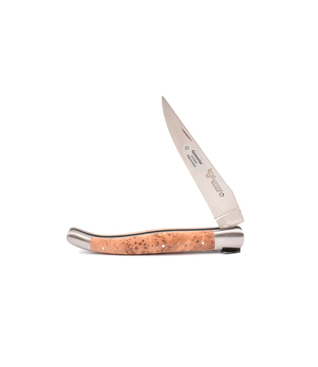 Laguiole en Aubrac 12cm jeneverbes - platines guillochées - mouche n°7