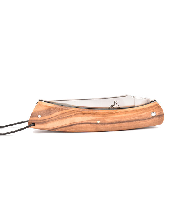 Camembert 11cm olijfhout - platines guillochées