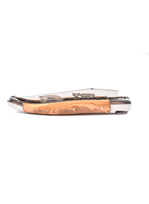 Laguiole en Aubrac 12cm olijfhout - double platines - glanzend - limitée