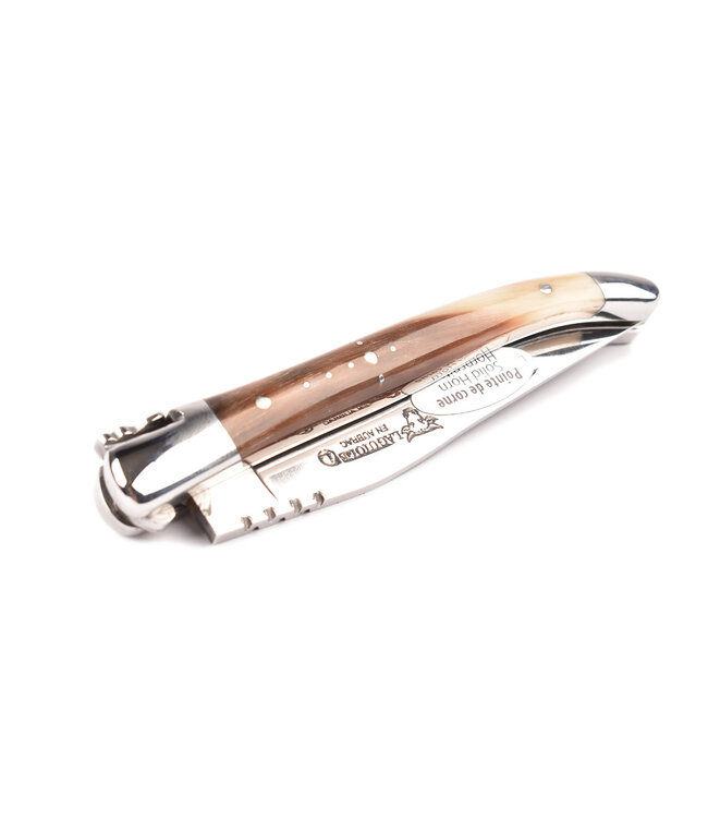 Laguiole en Aubrac 10cm pointe de corne - glanzend