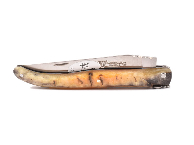 Laguiole en Aubrac 12cm croûte de belier - plein manche