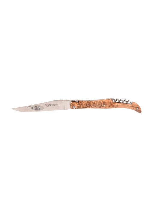 Laguiole en Aubrac 12cm olijfhout - plein manche - kurkenterkker