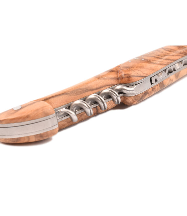 Laguiole en Aubrac 12cm olijfhout - plein manche - kurkenterkker