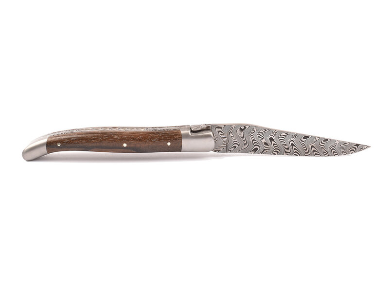 Laguiole en Aubrac 12cm ziricote - double platines - damast balbach - mat