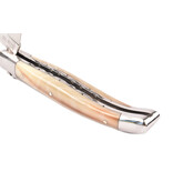 Laguiole en Aubrac 12cm pointe de corne - double platines - glanzend