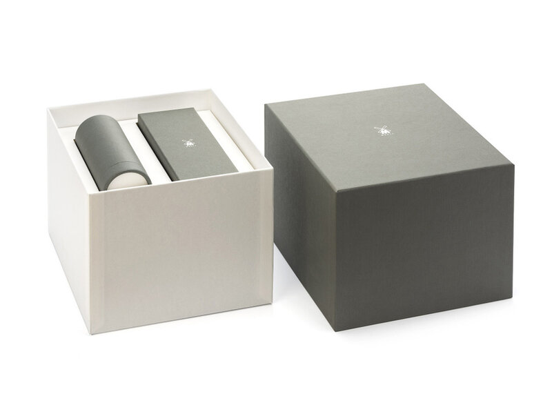 Muhle Rytmo scheerset in blauw edelhars - safety razor - kwast black fibre