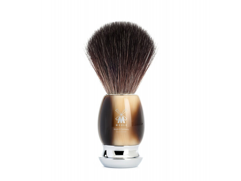 Muhle Vivo scheerset in harshoorn - zeepbakje - Gillette® Fusion5™ - kwast fibre