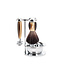 Muhle Vivo scheerset in harshoorn - zeepbakje - safety razor - kwast black fibre