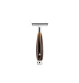 Muhle Vivo scheerset in harshoorn - zeepbakje - safety razor - kwast black fibre