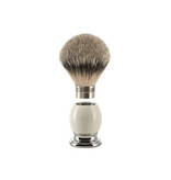 Muhle Sophist scheerset in wit porselein - zeepbakje - Gillette® Fusion5™ - silvertip dassenhaar