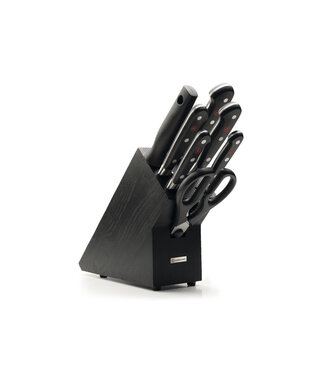 Wusthof Promo Classic messenblok gevuld 7 delig zwart