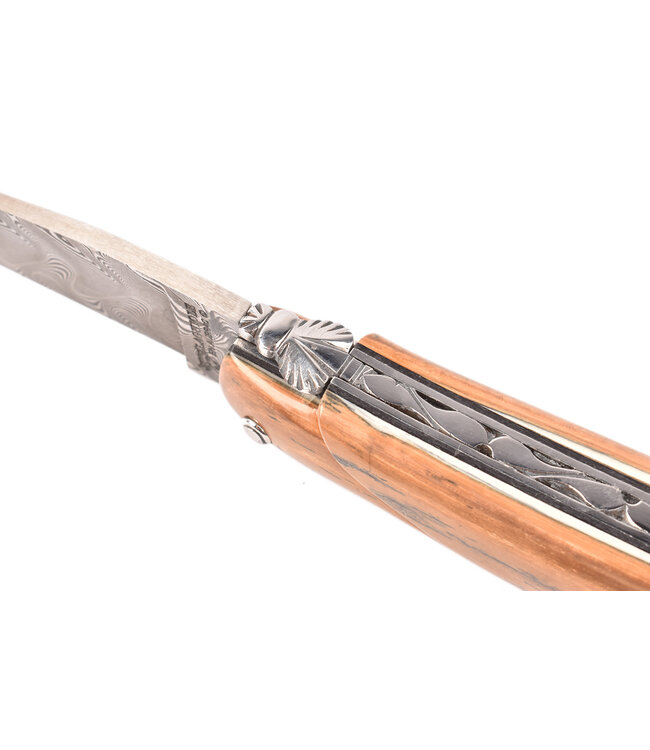 Laguiole en Aubrac 12cm  croute d'ivoire - plein manche - damast balbach