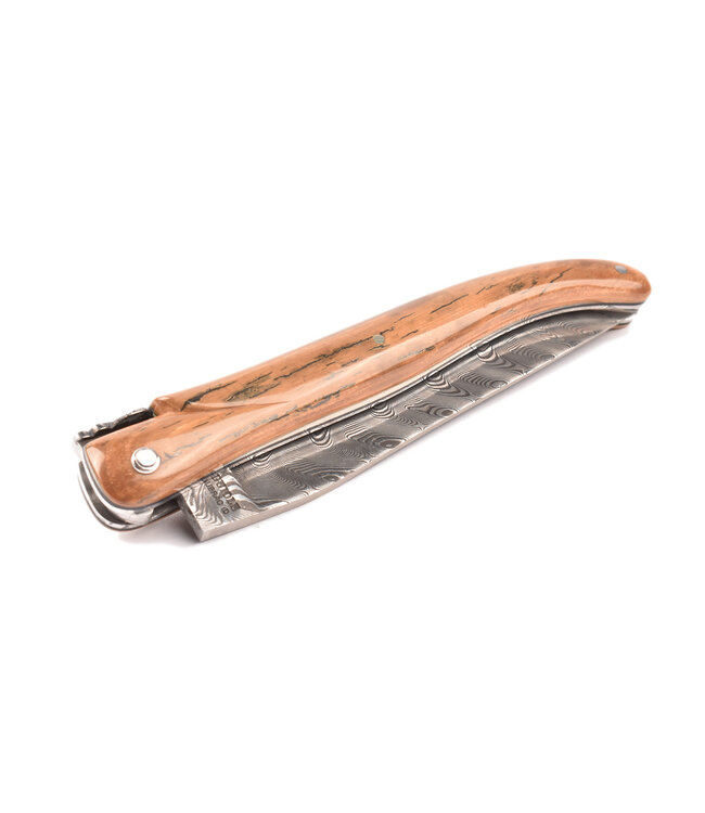 Laguiole en Aubrac 12cm  croute d'ivoire - plein manche - damast balbach