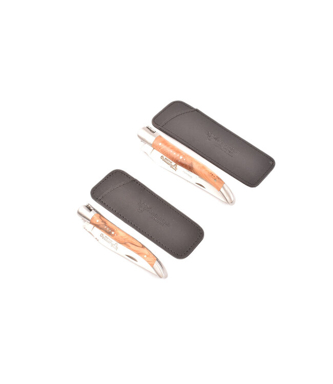 Laguiole en Aubrac étui - zwart - 9-10cm