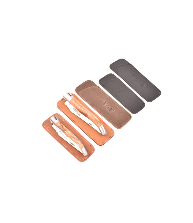 Laguiole en Aubrac étui - zwart - 11-12cm