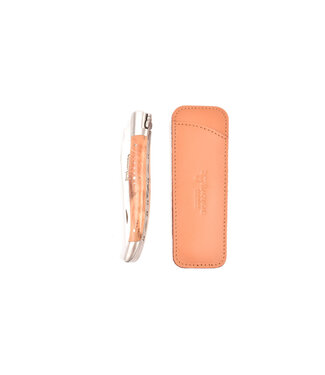Laguiole en Aubrac étui - cognac - 11-12cm