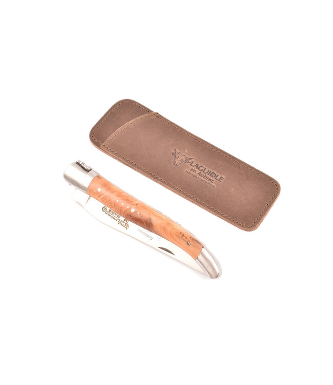 Laguiole en Aubrac étui - taupe - 11-12cm