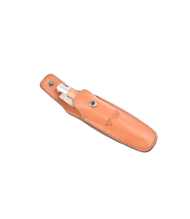 Laguiole en Aubrac étui - cognac - 12cm