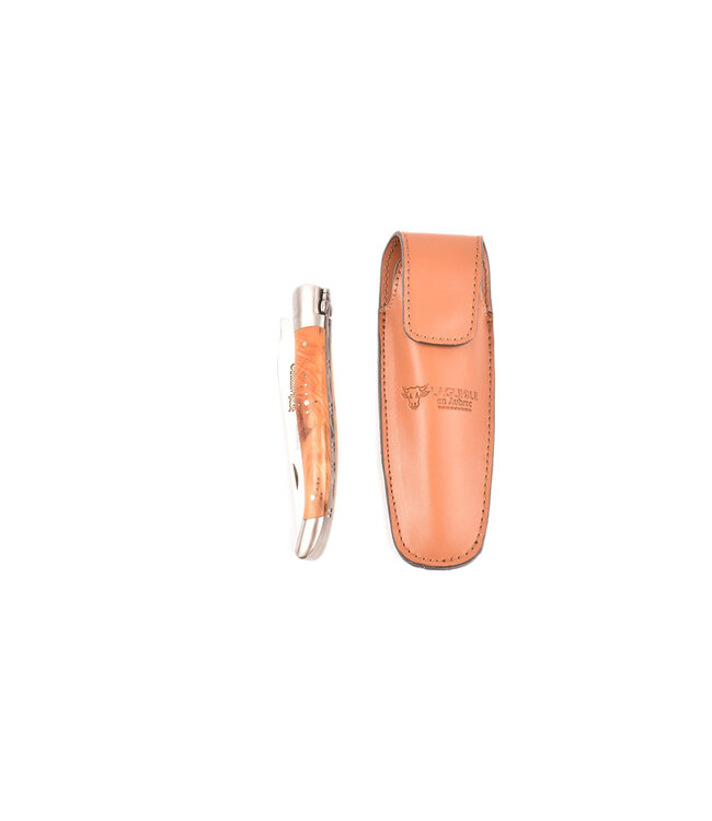 Laguiole en Aubrac étui - cognac - 12cm