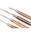 Laguiole en Aubrac 4 steakmessen houtvariaties (olijfhout, wenge, thuya en notelaar) - mat