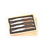 Laguiole en Aubrac 4 steakmessen houtvariaties (olijfhout, wenge, thuya en notelaar) - mat