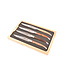 Laguiole en Aubrac 4 steakmessen houtvariaties (olijfhout, wenge, thuya en notelaar) - mat