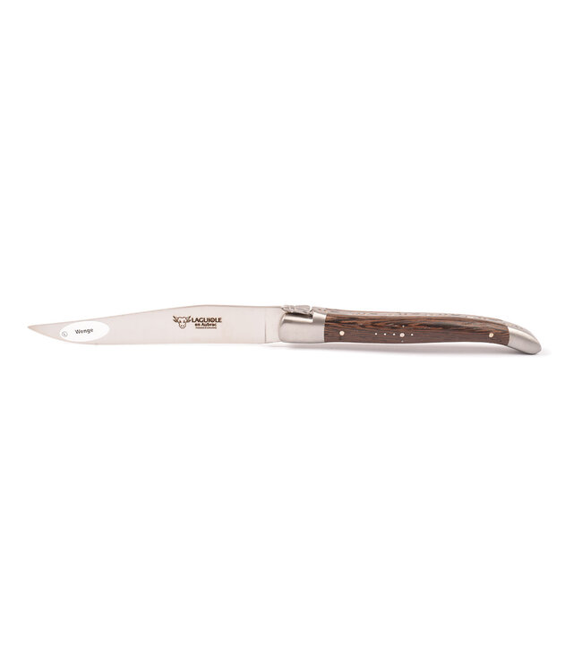 Laguiole en Aubrac 4 steakmessen houtvariaties (olijfhout, wenge, thuya en notelaar) - mat
