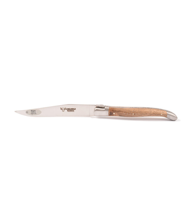 Laguiole en Aubrac 4 steakmessen houtvariaties (olijfhout, wenge, thuya en notelaar) - mat