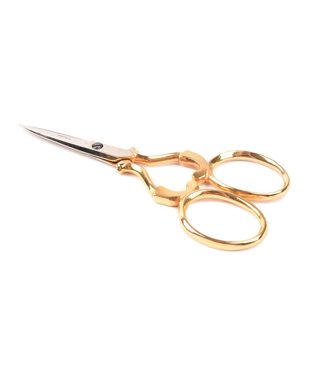 Textilia vergulde borduurschaar met hartmotief - 9,5 cm