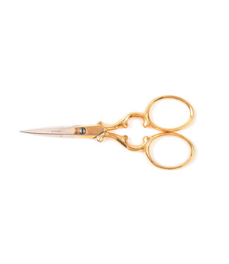 Textilia vergulde borduurschaar met hartmotief - extra fijn - 9,5 cm