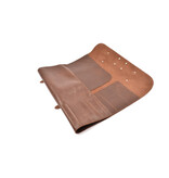 Crafted messentas - leder bruin - voor 9 messen