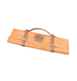 Crafted messentas - leder bruin - voor 7 messen