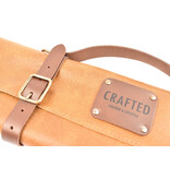 Crafted messentas - leder bruin - voor 7 messen